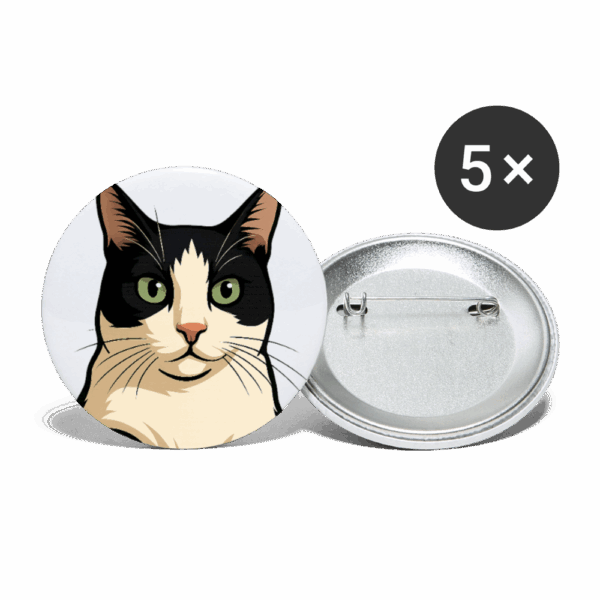 Cat - Buttons small 1'' (5-pack) - Image 3